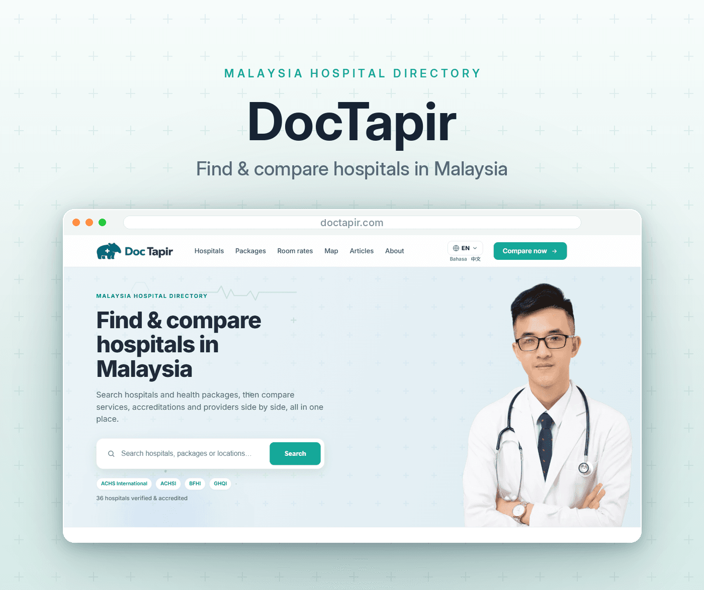 DocTapir Malaysia hospital directory homepage